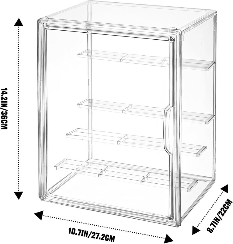 Cutora 2 Pack Clear Acrylic Display Case, 5 Tier Large Acrylic Blind Box for Figures, Dustproof Storage Organizer with Magnetic Door for Action Figures Toys, Stackable Collectibiles Showcase - Image 2